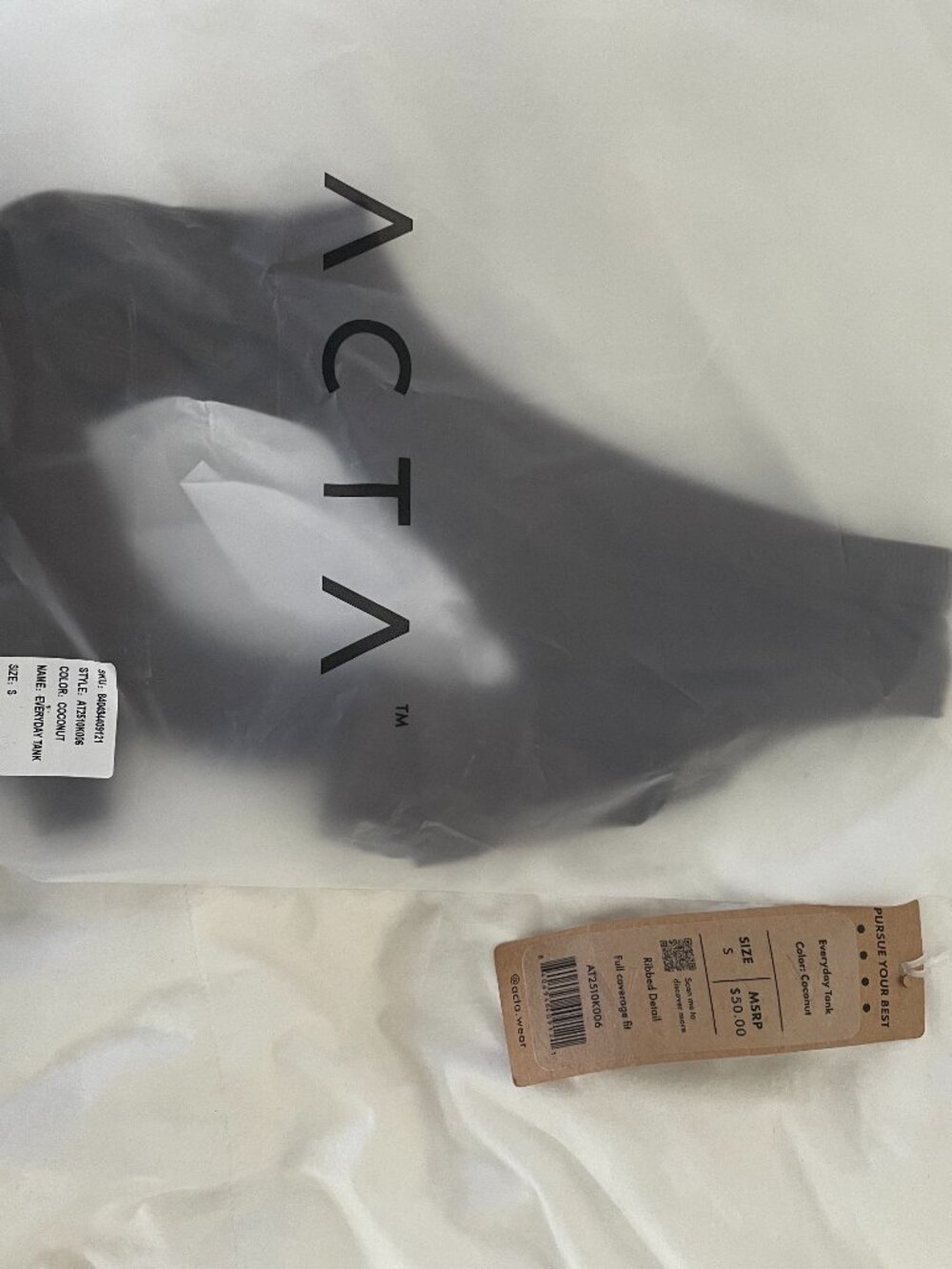 ACTA Everyday Tank in Coconut size Small